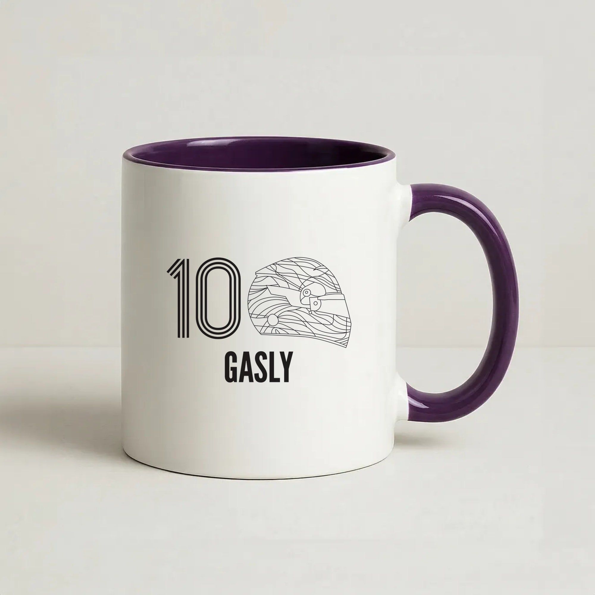 Gasly Helmet 2026 Coffee Purple Mug
