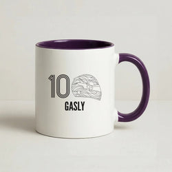 Gasly Helmet 2026 Coffee Purple Mug