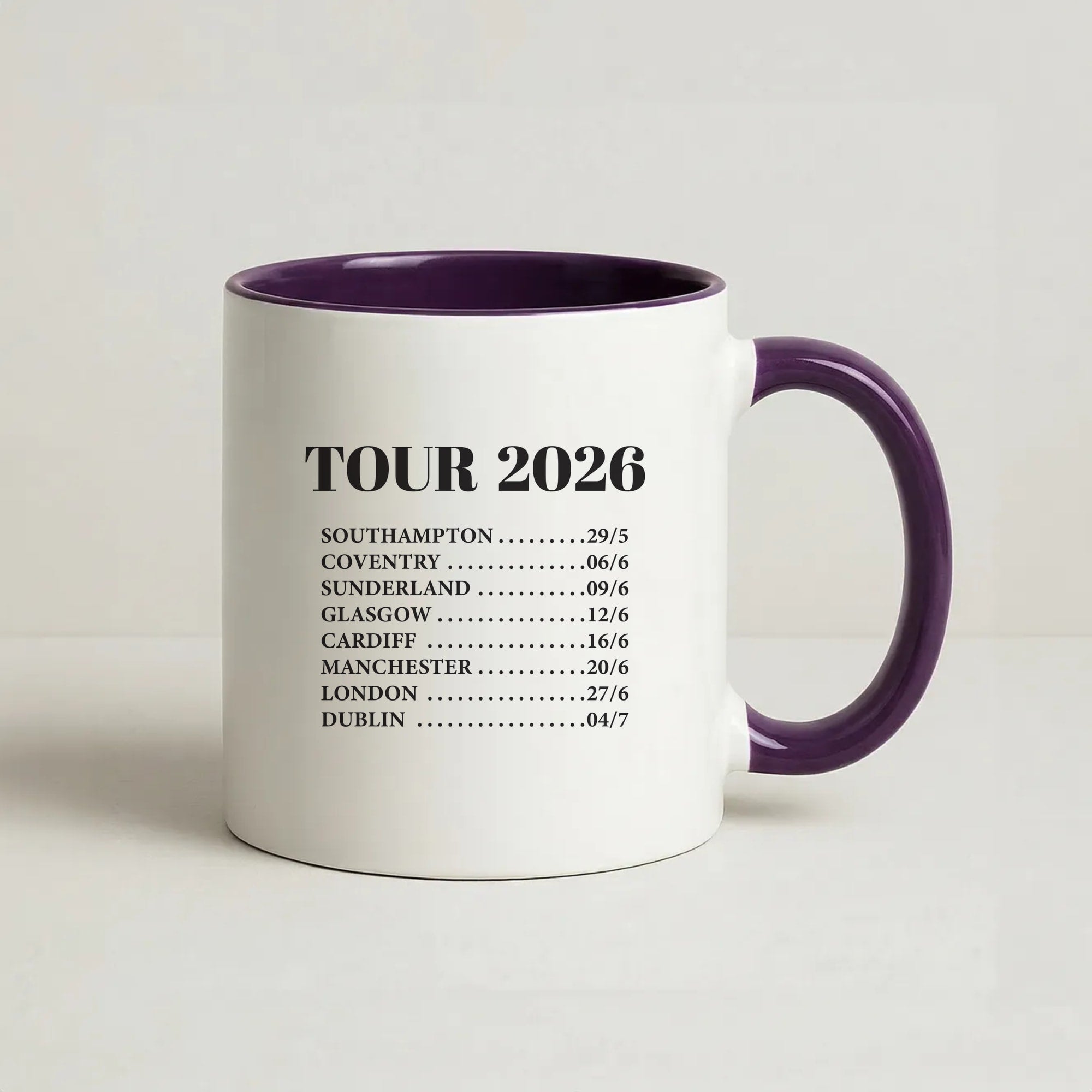 Band Tour 2026 Coffee Purple Mug