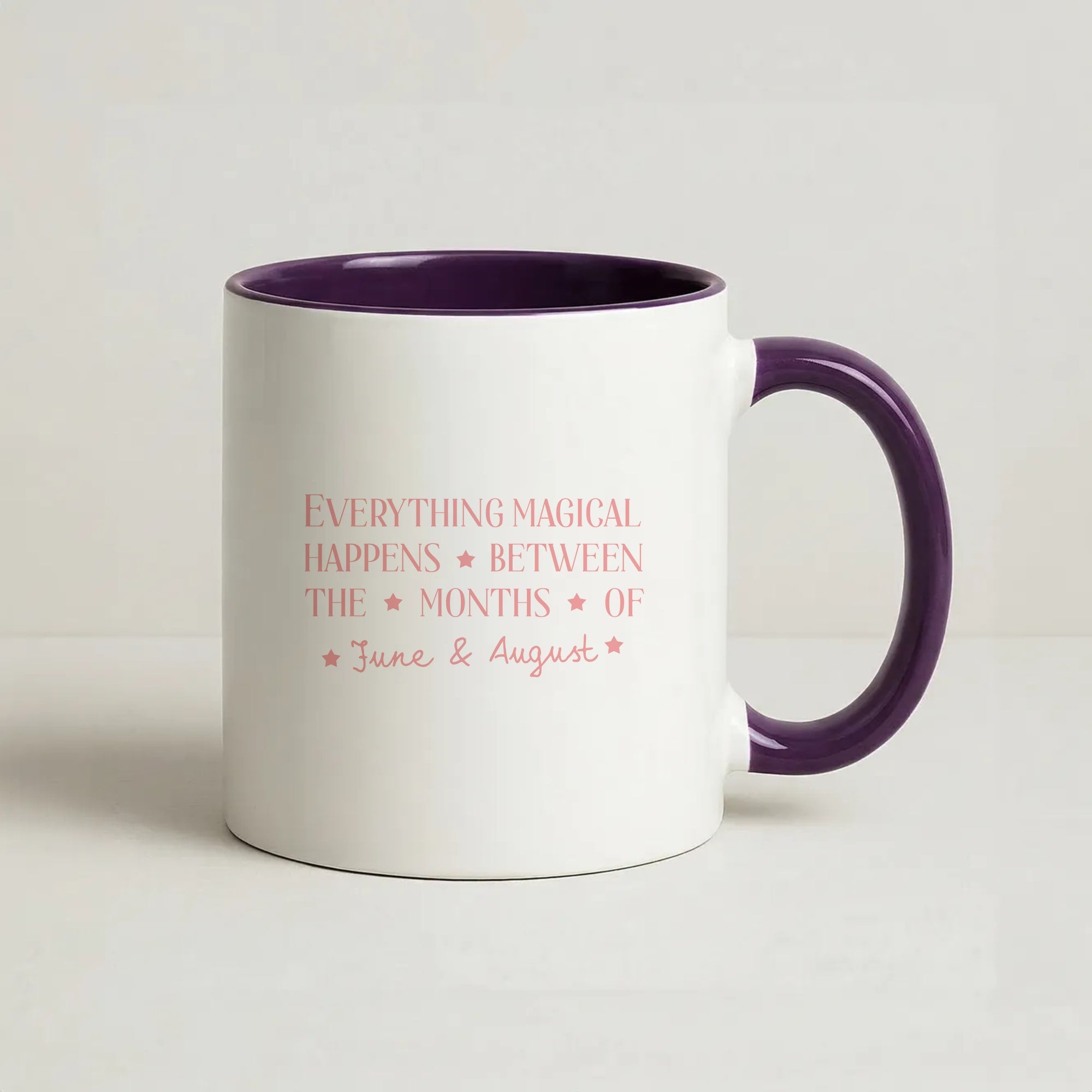 Everything Magical Happens Coffee Purple Mug