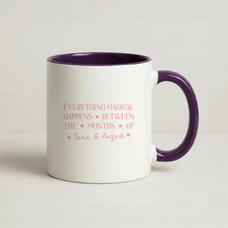 Everything Magical Happens Coffee Purple Mug