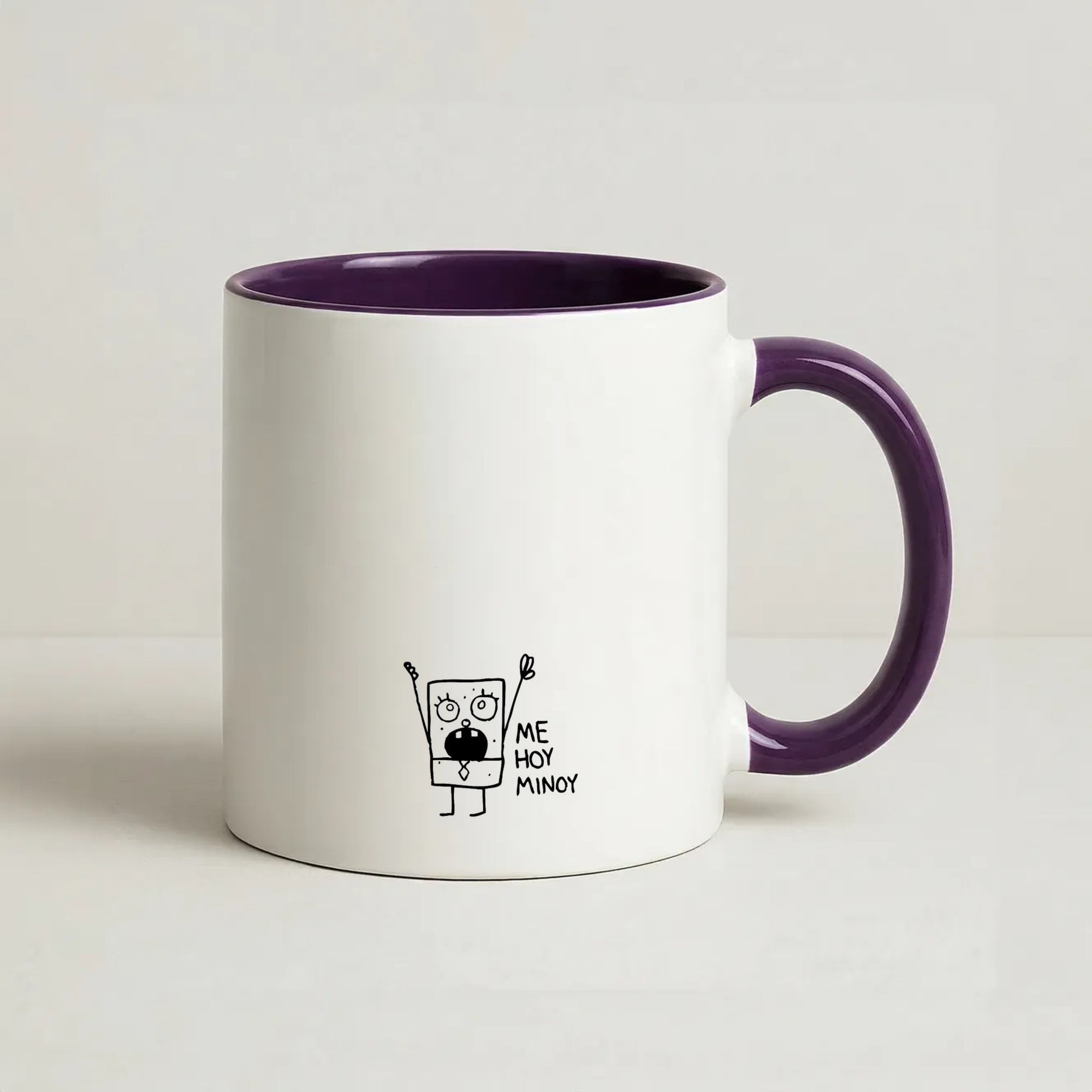 Doodlebob Me Hoy Minoy Coffee Purple Mug