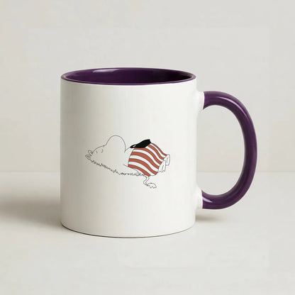 Moom On Grass Coffee Purple Mug