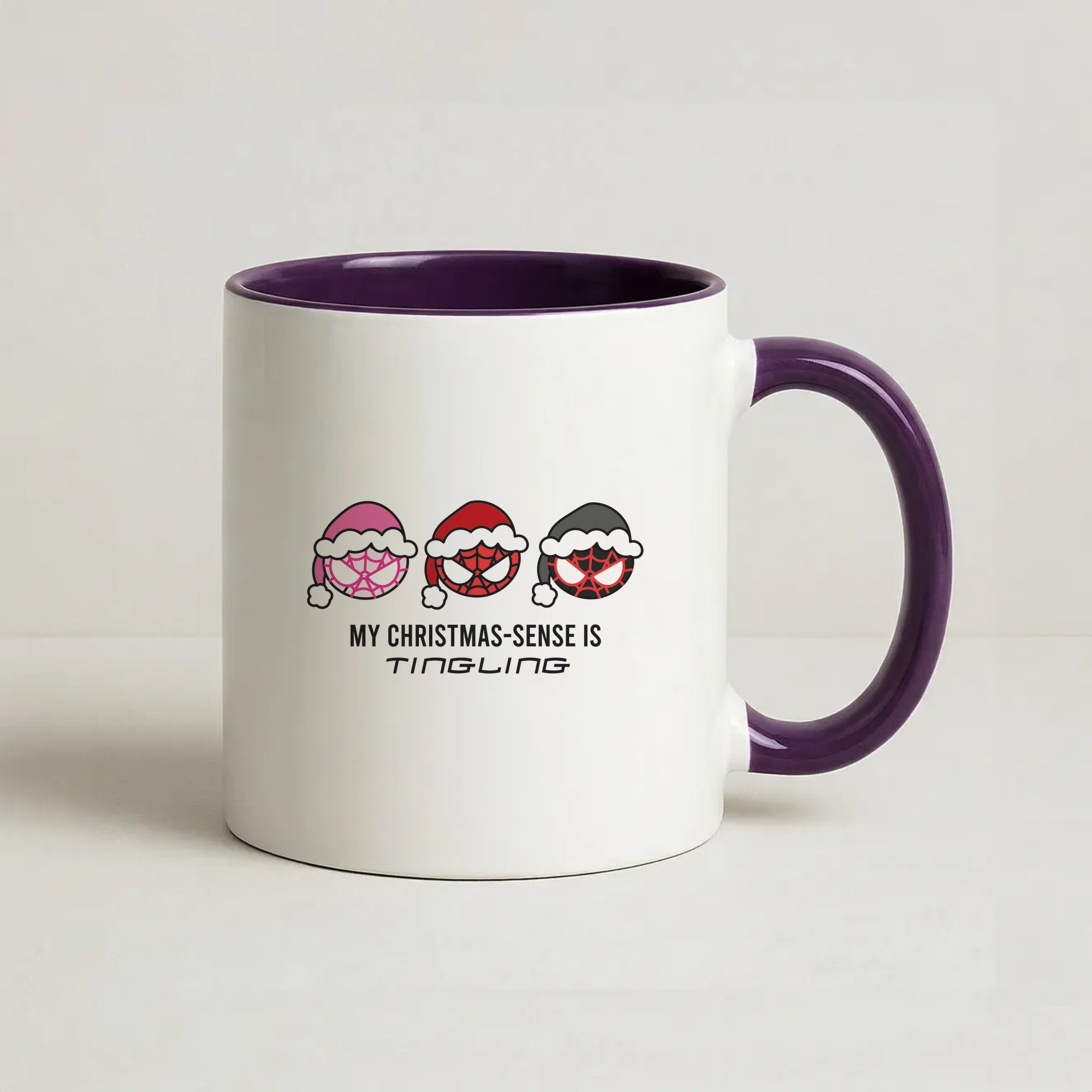 Spider Hero Christmas Sense Coffee Purple Mug