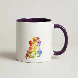 Watercolour Beauty Fairytale Coffee Purple Mug