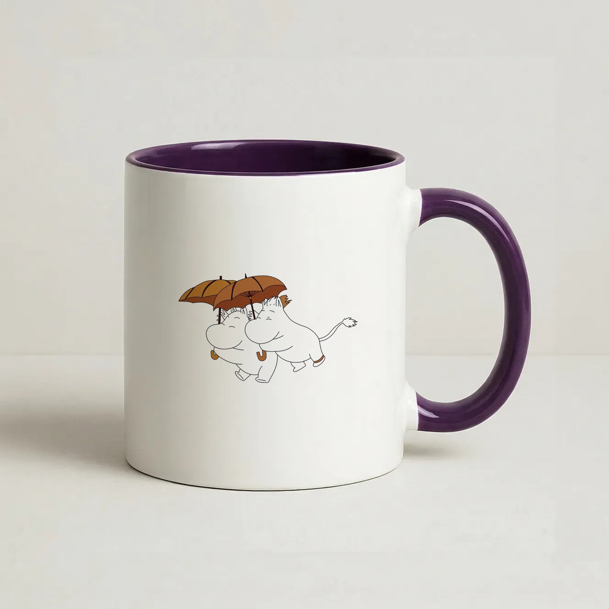 Moom Umbrellas Coffee Purple Mug
