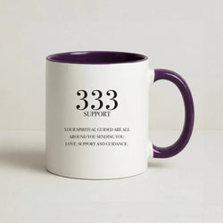 333 - Angel Numbers Coffee Purple Mug