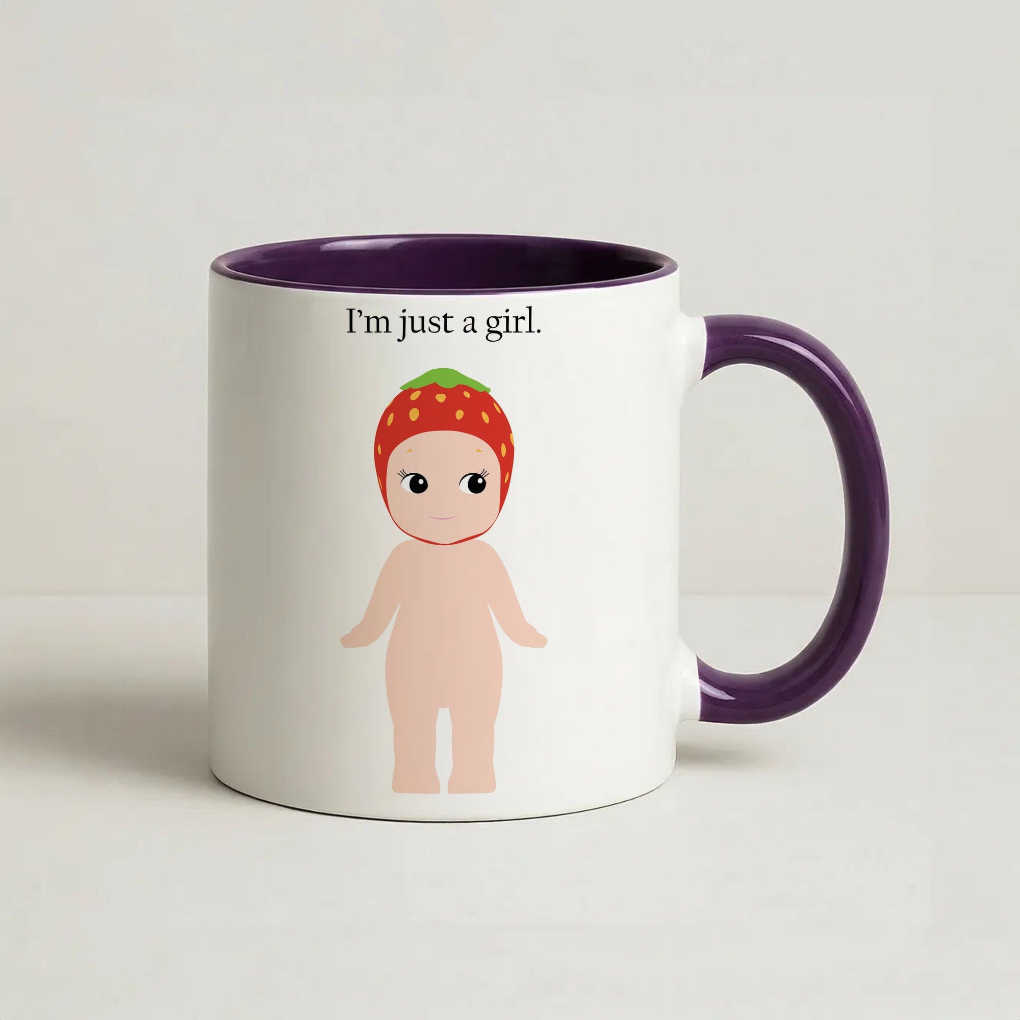 I'm Just A Girl Coffee Purple Mug