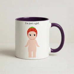 I'm Just A Girl Coffee Purple Mug