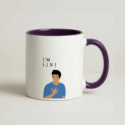 I'm Fine Coffee Purple Mug