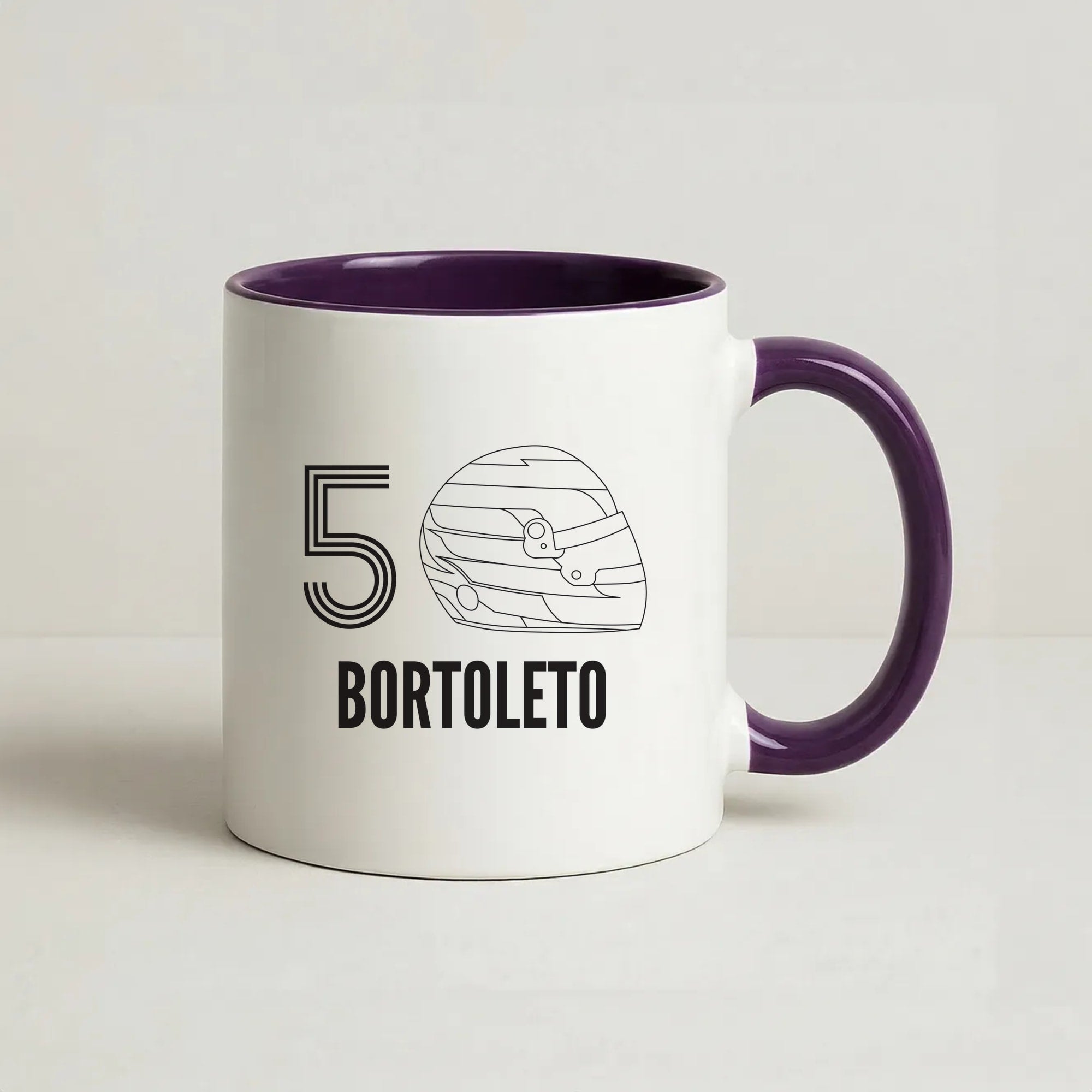 Bortoleto Helmet 2026 Coffee Purple Mug