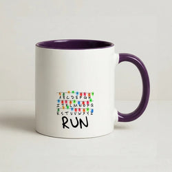 Run Coffee Purple Mug
