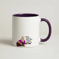 I Wish I Could Help But I Don't Want To Coffee Purple Mug
