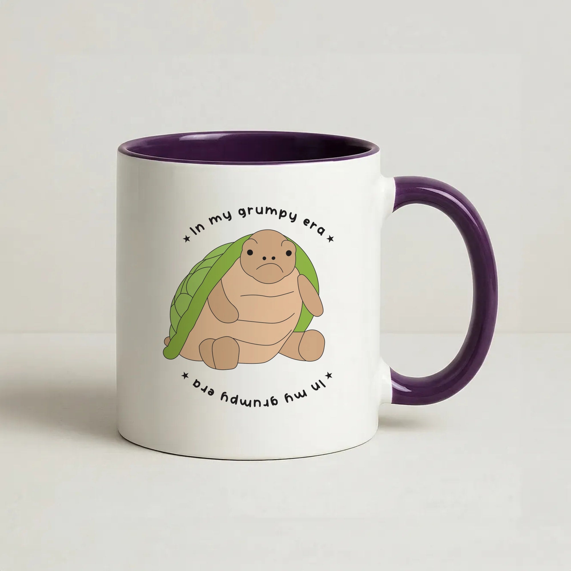 Grumpy Era Turtle Coffee Purple Mug