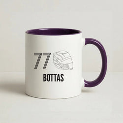 Bottas Helmet 2026 Coffee Purple Mug