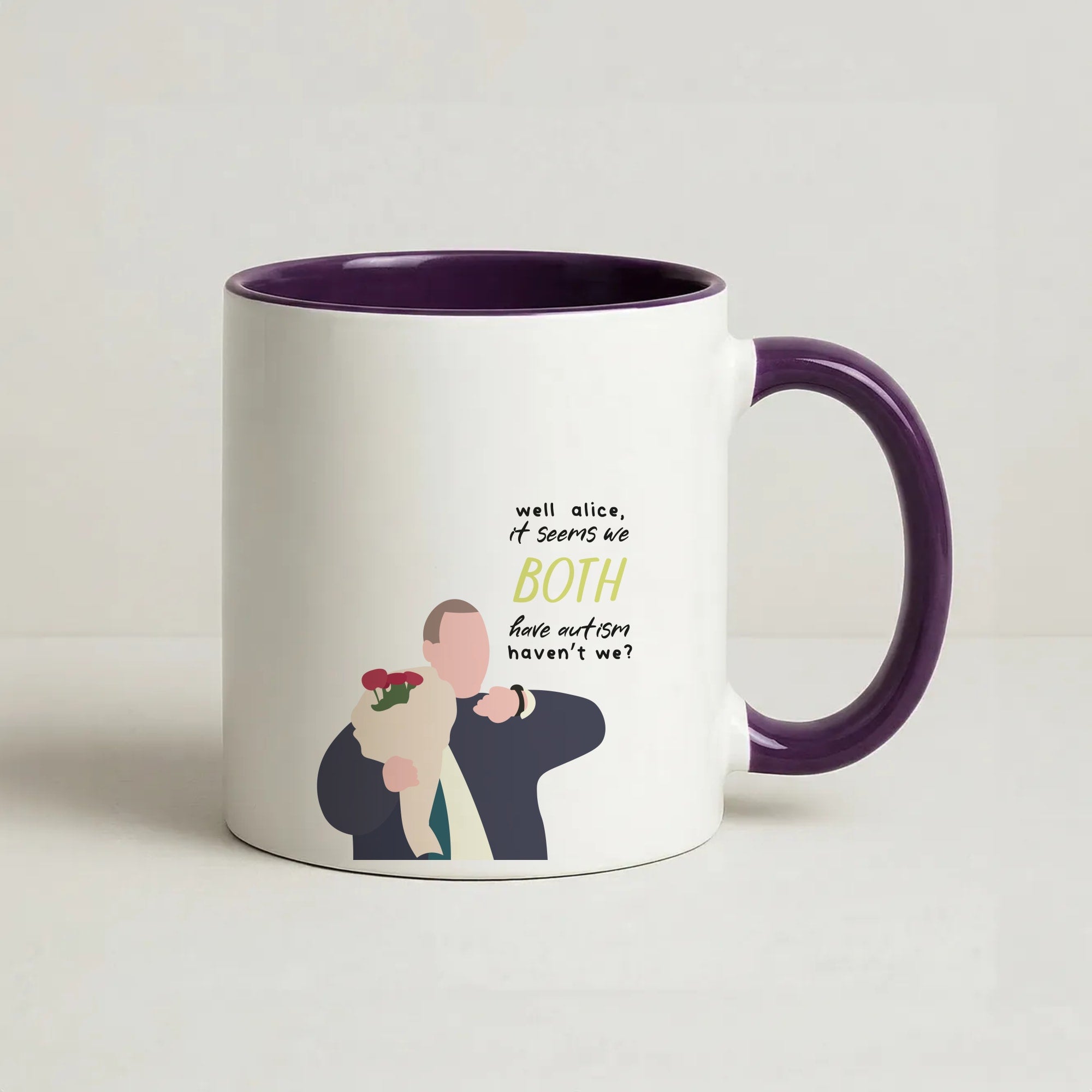 Seems We Both Have Autism - British Pop Culture Coffee Purple Mug