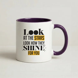 Look At The Stars Coffee Purple Mug