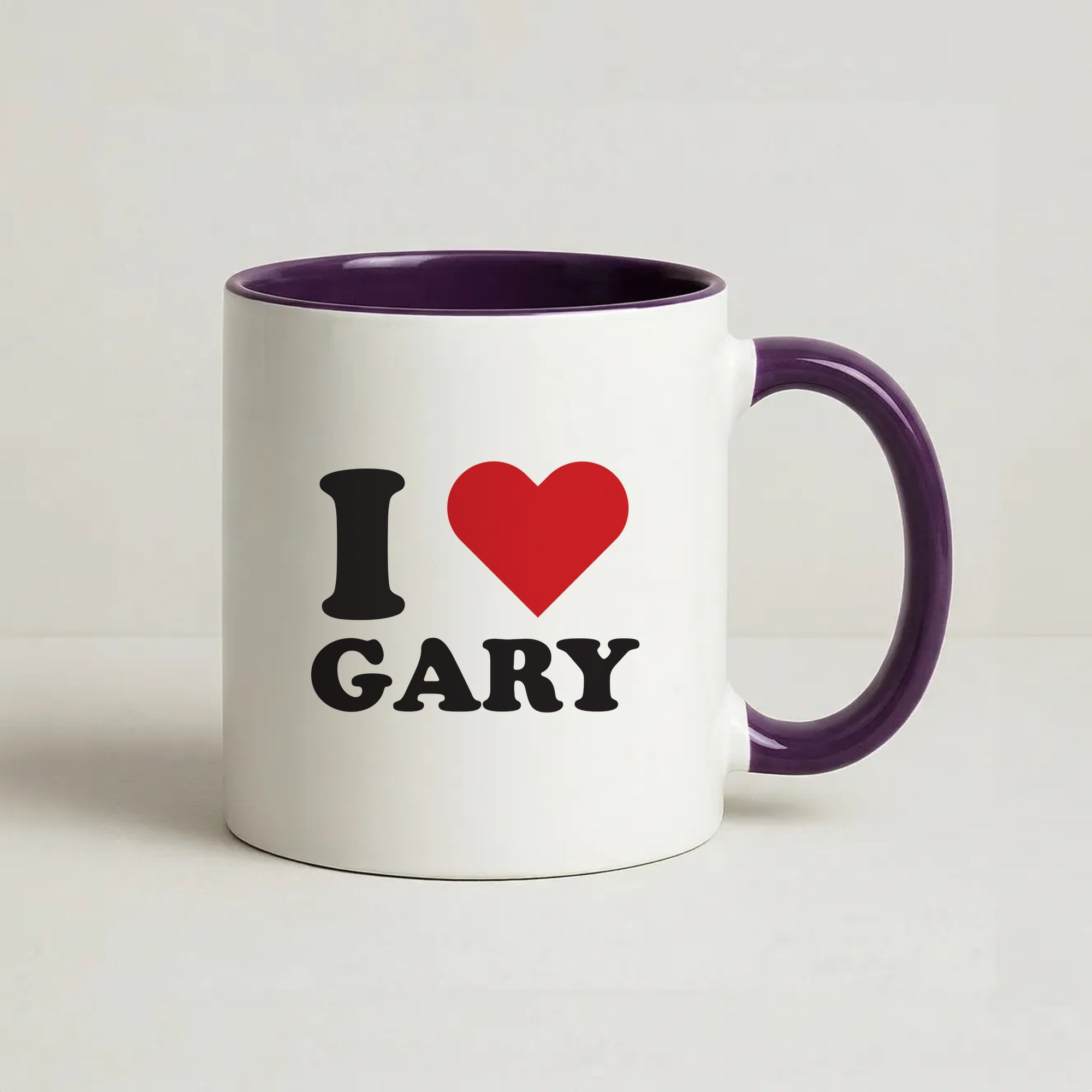 I Love Gary Coffee Purple Mug