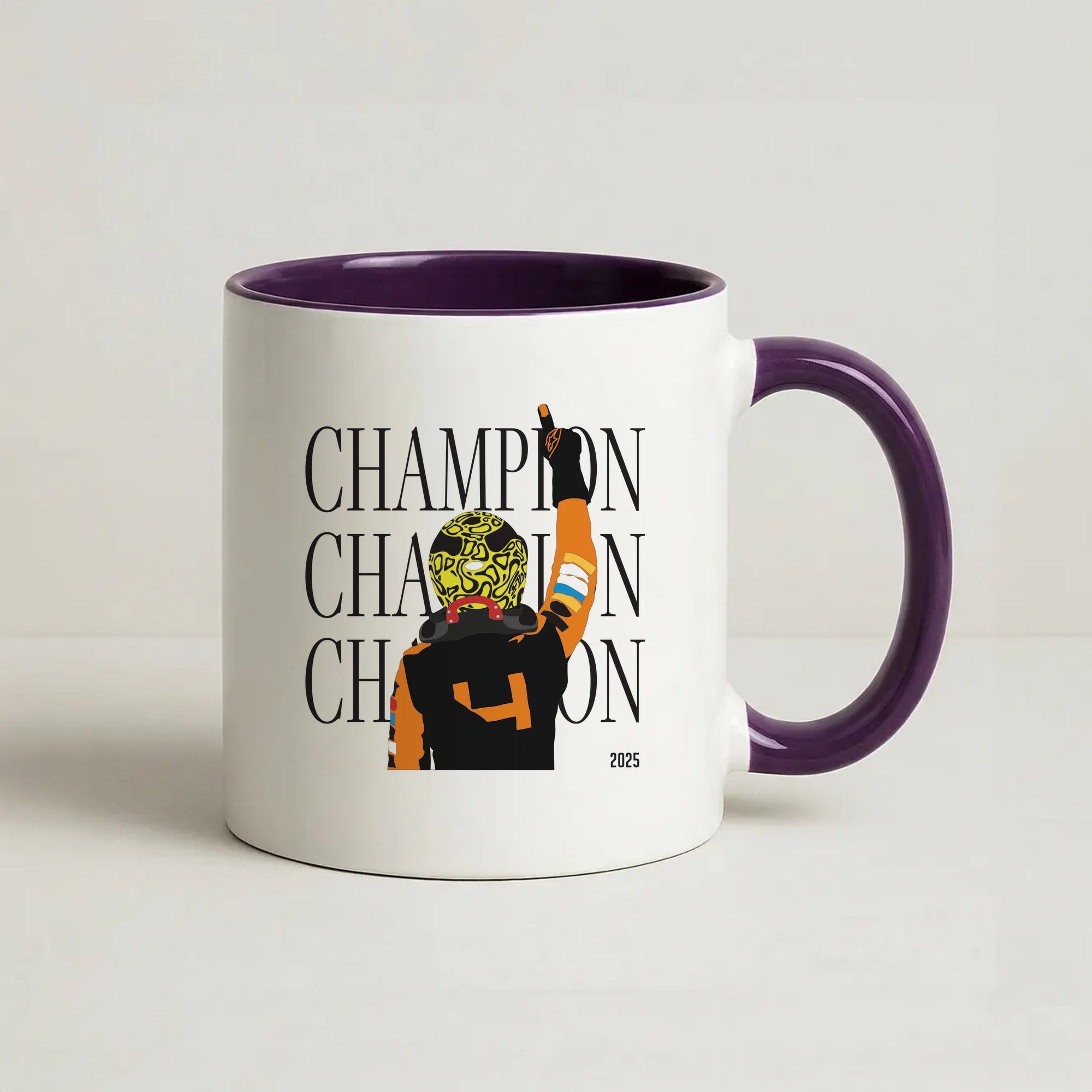 Lando Champion 2025 Coffee Purple Mug