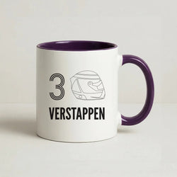 Verstappen Helmet 2026 Coffee Purple Mug