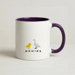Homies Chick And Duck Coffee Purple Mug