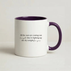 Lighting Up The Sky Tonight Coffee Purple Mug