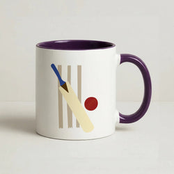 Wickets - Cricket Coffee Purple Mug