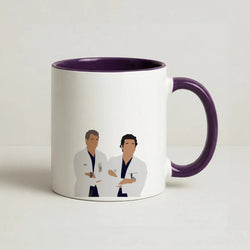 Two Doctors Arm Crossed - Grey's Coffee Purple Mug