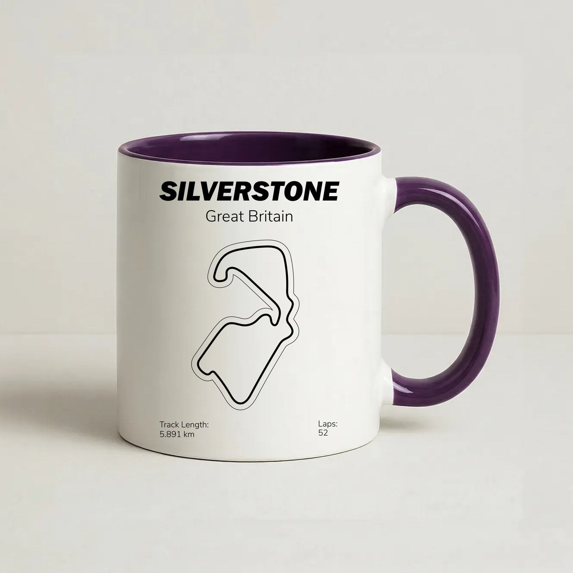 Silverstone Circuit Coffee Purple Mug