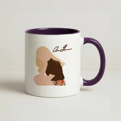 Vintage Pose Coffee Purple Mug