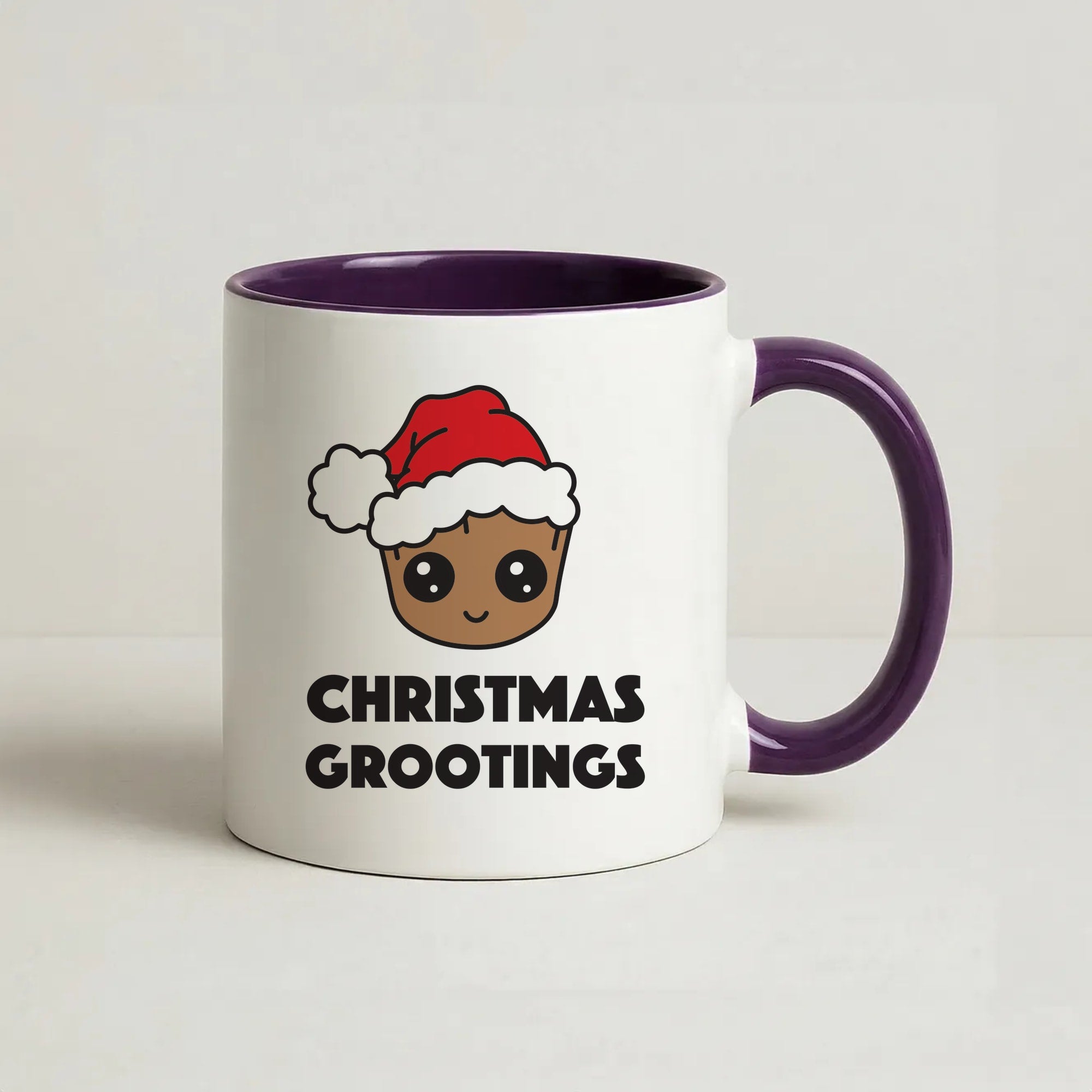 Christmas Grootings  Coffee Purple Mug