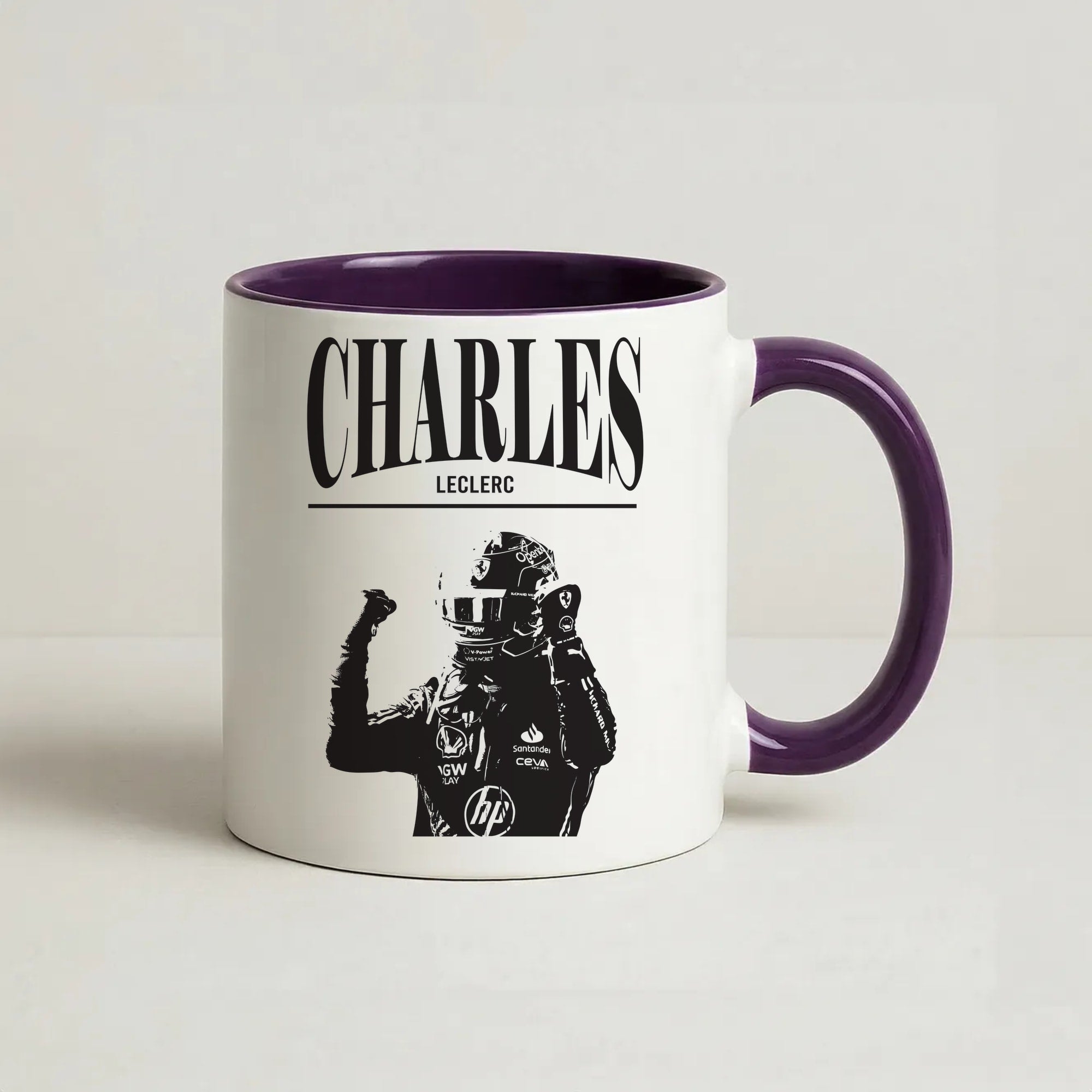 Charles Red And Gold Coffee Purple Mug