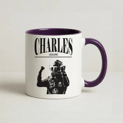 Charles Red And Gold Coffee Purple Mug
