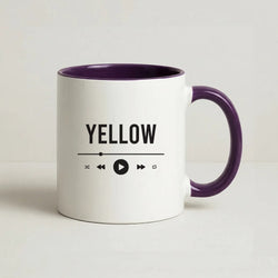 Yellow Music Player Coffee Purple Mug