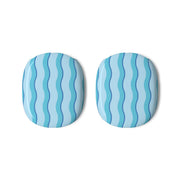 Blue Wavy Stripes Pattern AirPods Max Case 3