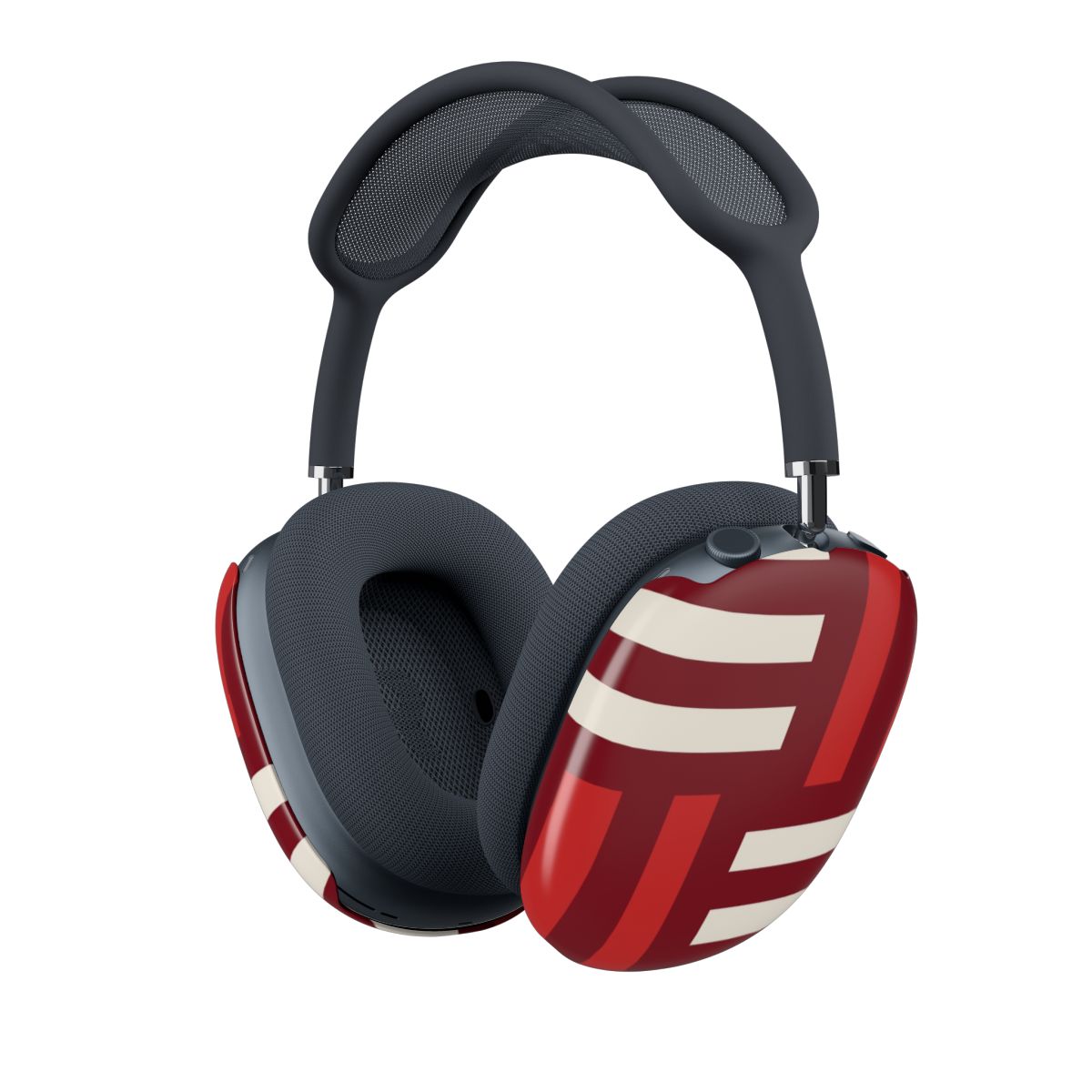 Red And White Geometric Stripes AirPods Max Case