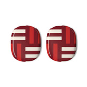 Red And White Geometric Stripes AirPods Max Case 3