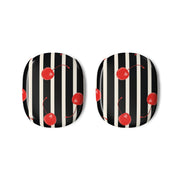 Black And White Stripes With Cherries AirPods Max Case 3