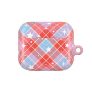 Coral Plaid Starfall AirPods Case 3