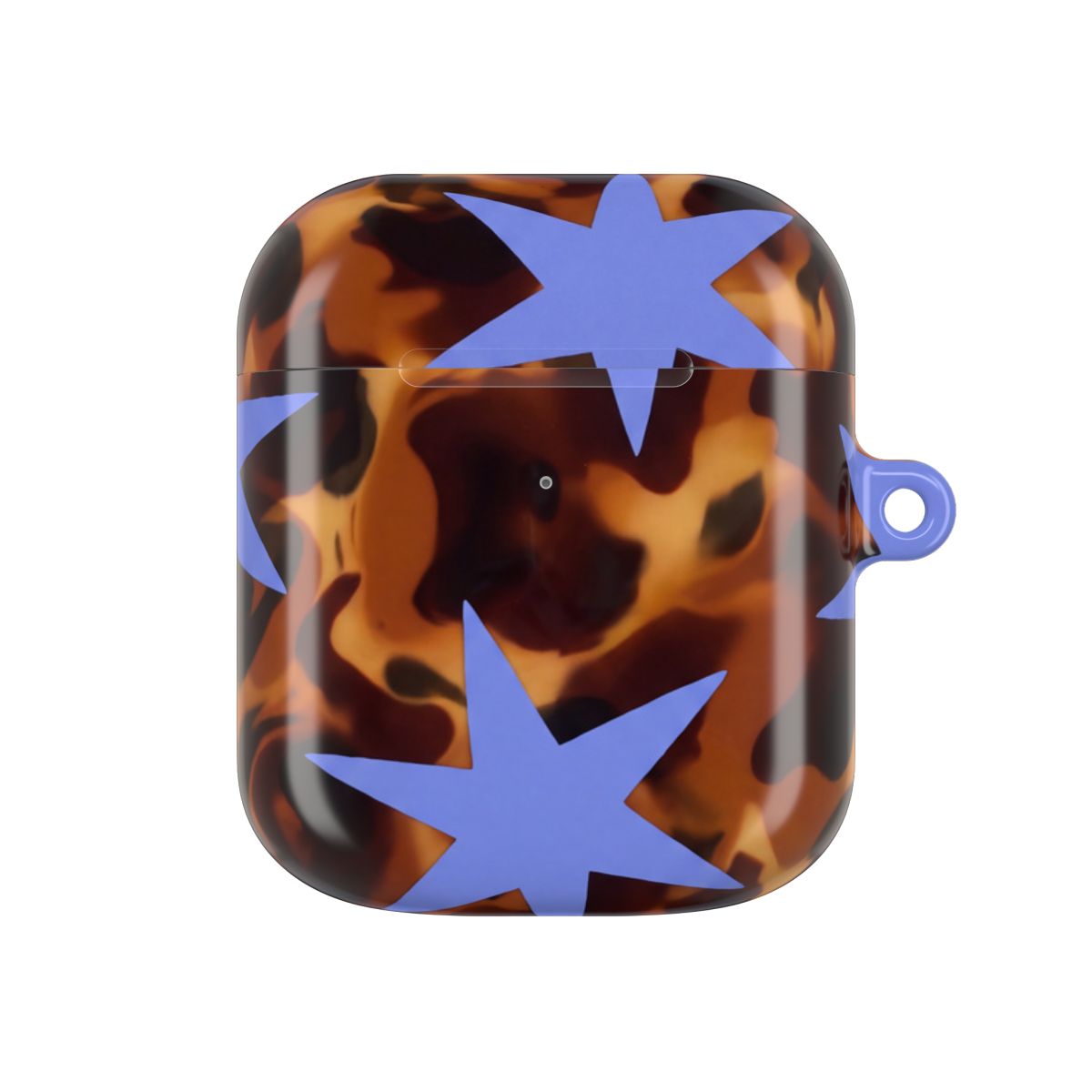 Tortoiseshell Star Scatter - Periwinkle AirPods Case