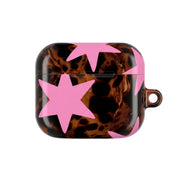 Tortoiseshell Star Scatter - Pink AirPods Case 3