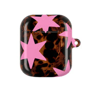 Tortoiseshell Star Scatter - Pink AirPods Case 2