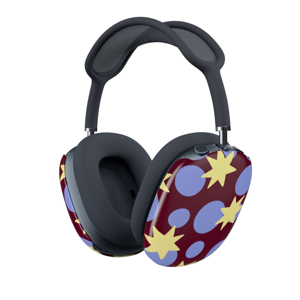 Butter Stars On Burgundy AirPods Max Case