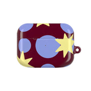 Butter Stars On Burgundy AirPods Case 5