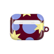 Butter Stars On Burgundy AirPods Case 7