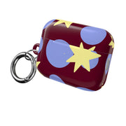 Butter Stars On Burgundy AirPods Case 8