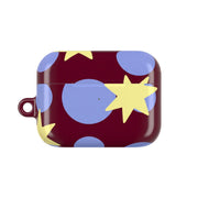 Butter Stars On Burgundy AirPods Case 6