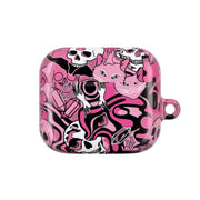 Pink Occult Doodle Collage AirPods Case 3