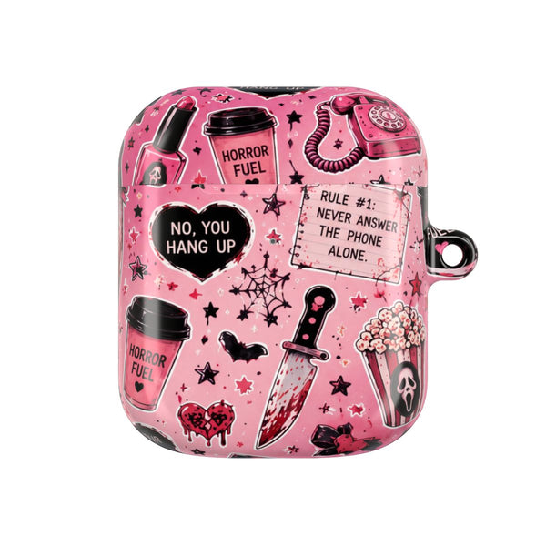 Horror Movie Pink Pattern AirPods Case - AirPods 1