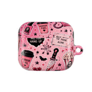Horror Movie Pink Pattern AirPods Case 3